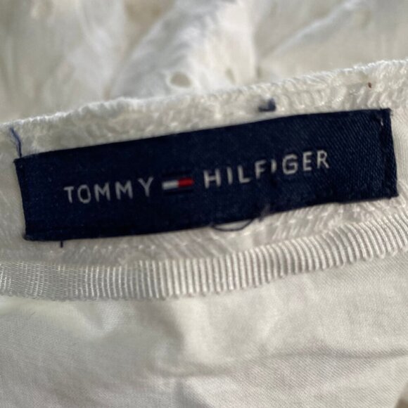 Tommy Hilfiger White Cotton Wrap Dress - Picture 9 of 12